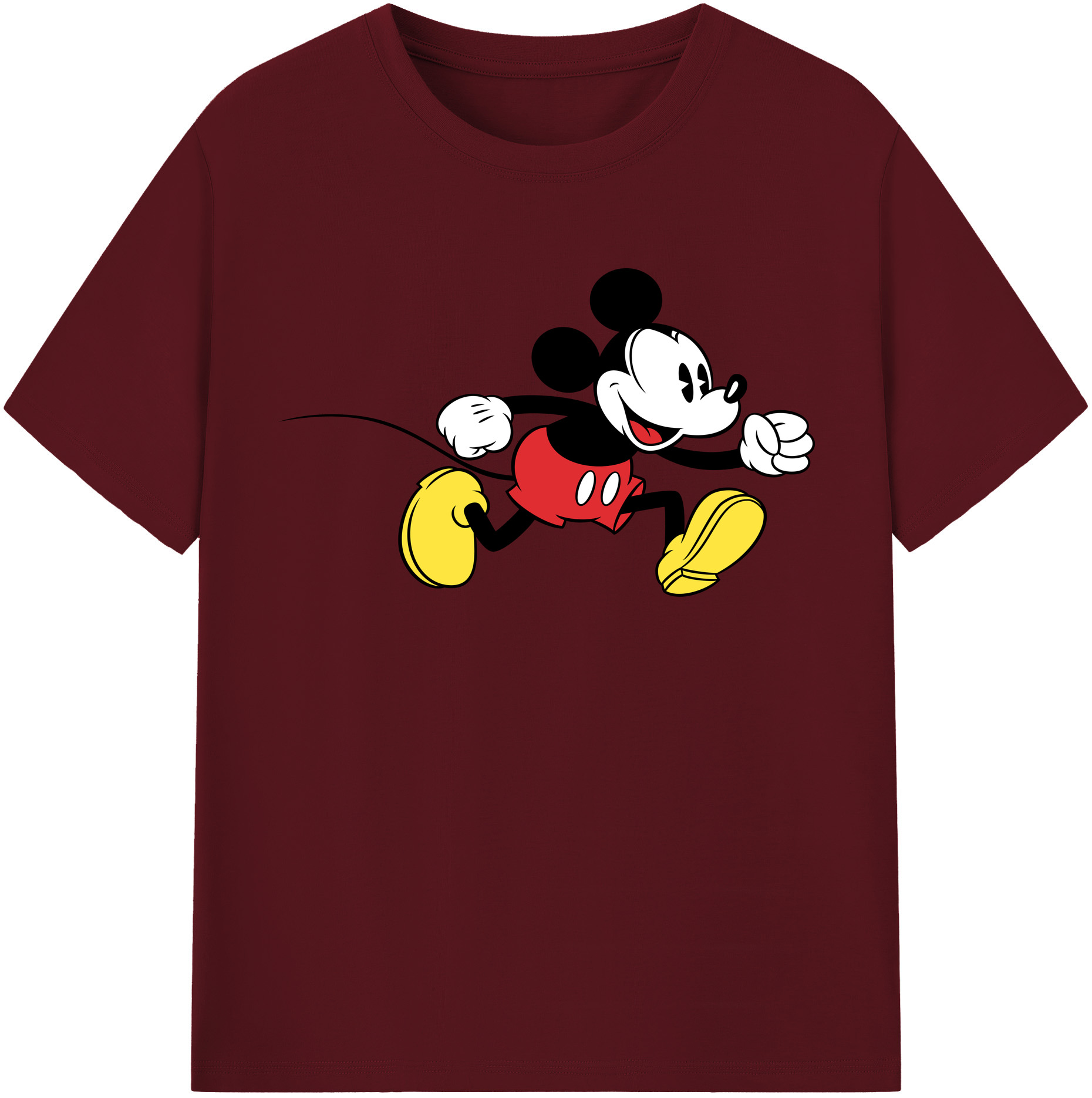（画像用） ミッキーマウス Mickey Mouse 綿100％半袖Tシャツ（フロントプリント）